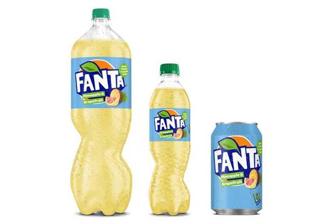 What we once knew as 'Lilt' will now be called 'Fanta Pineapple &amp; Grapefruit'. Credit: Coca-Cola Europacific Partners