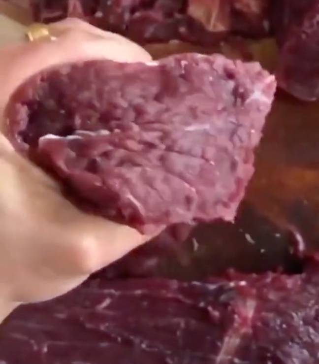 Here's what happens to the meat. Credit: Twitter/Weird and Terrifying