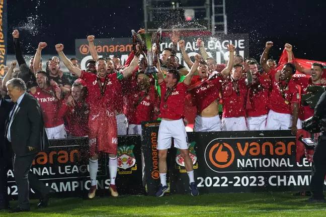 On 22 April, Fear watched the team live and witnessed Wrexham win promotion back to the Football League after a 15-year absence. Credit: PA
