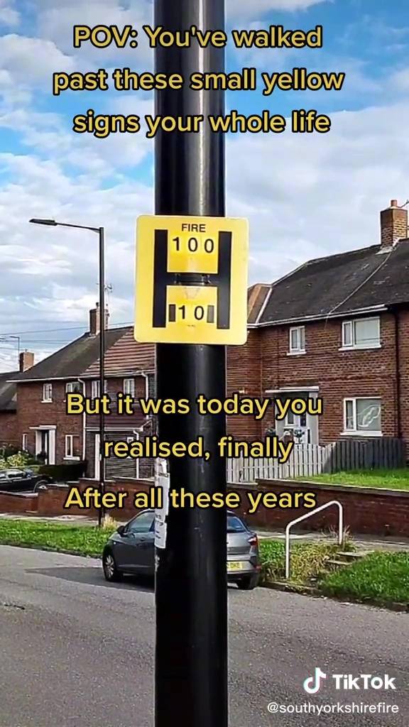 H for hydrant, obviously. Credit: TikTok/@southyorkshirefire