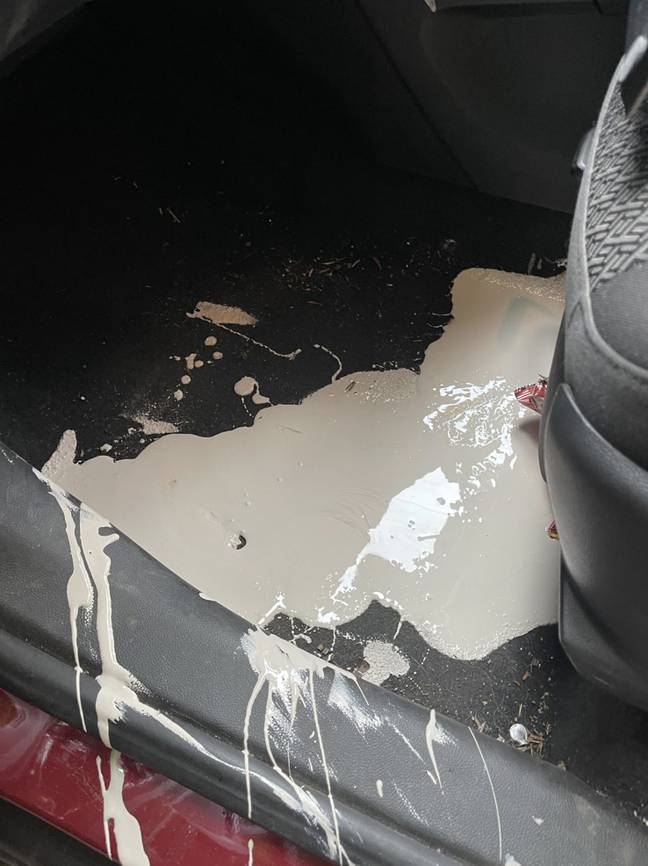 Couple Says B Q Paint Ruined Their Car When It Tipped Over On Way Home couple-says-b-q-paint-ruined-their-car-when-it-tipped-over-on-way-home