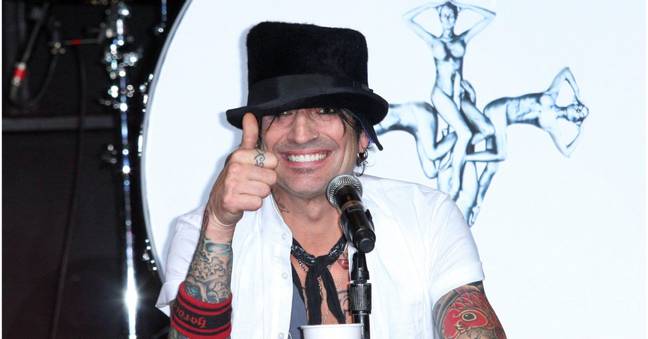 A photo of Tommy Lee every time he thinks of a reason to show us his balls. Credit: AFF / Alamy Stock Photo