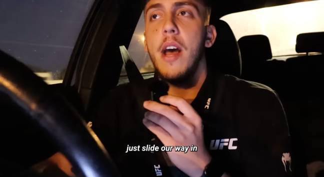 He even made up a UFC employee get-up too. Credit: YouTube/MikeyT