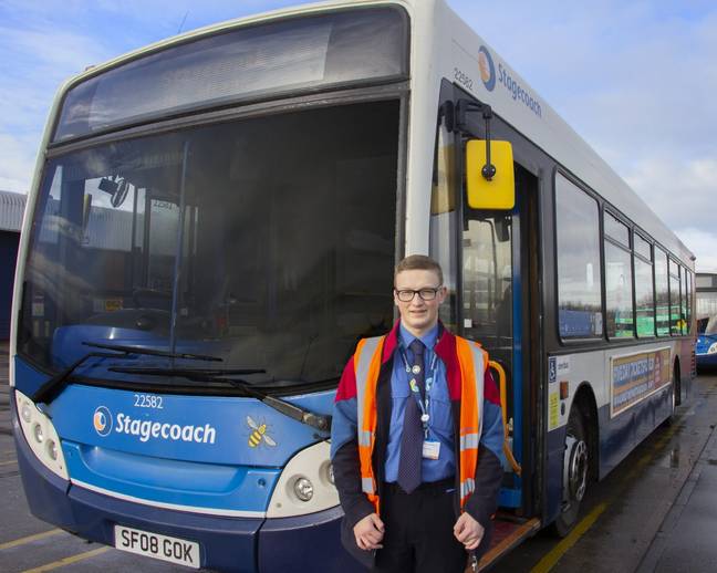 Jamie became a bus driver as soon as he turned 18. Credit: Handout 