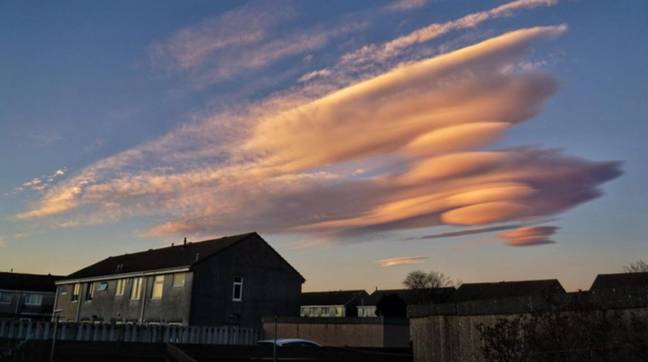 Lenticular clouds look an awful lot like UFOs. Credit: BBC Weather Watchers