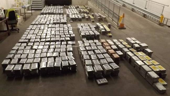 Tonnes of the drugs were unearthed. Credit: Home Office