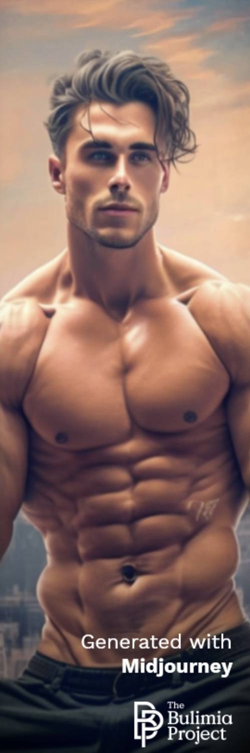 This is the 'perfect' male body according to social media. Credit: The Bulimia Project