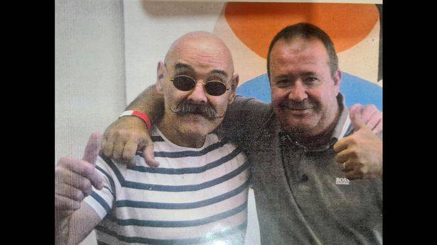 Charles Bronson and his 'long-lost' son George Bamby. Credit: Channel 5