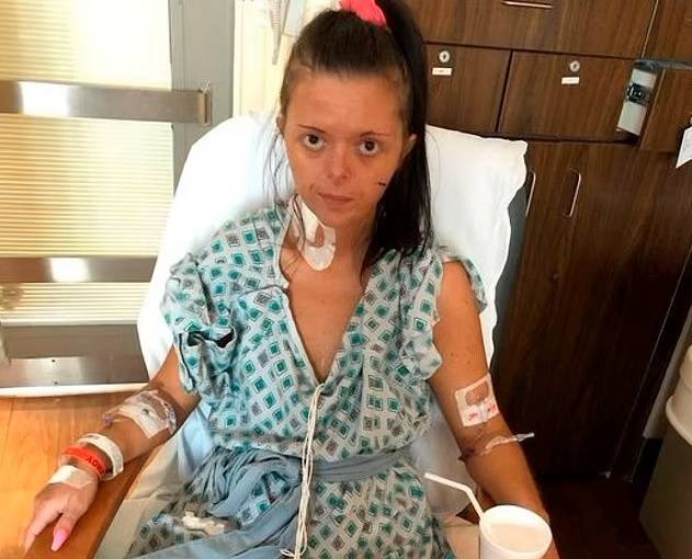 Amanda suffered from acute respiratory distress syndrome after vaping the equivalent of 50 cigarettes a day. Credit: Amanda Stelzer/SWNS
