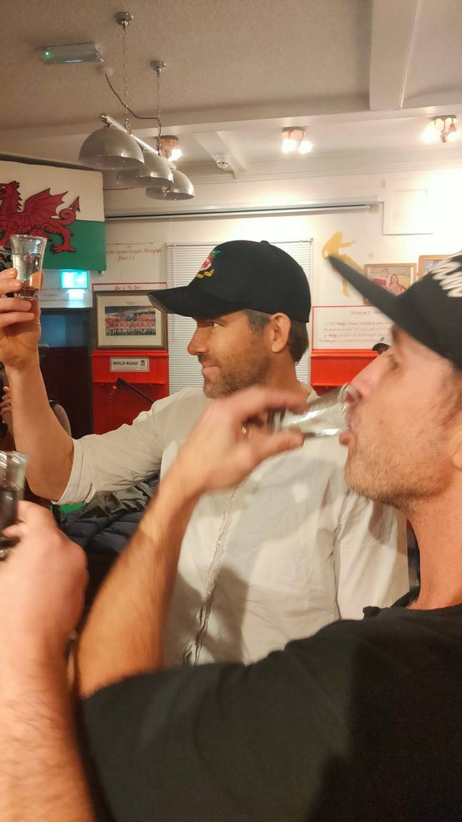 The pair even downed shots of gin the following day. Credit: Twitter/Declan Swans