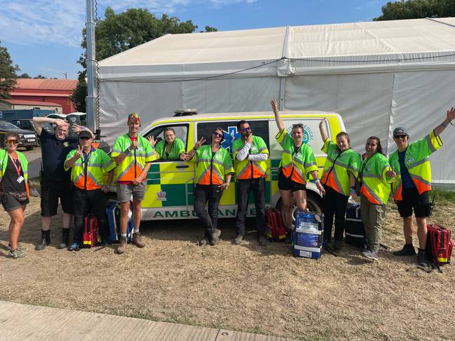 Paramedics at Glastonbury. Credit: @FestivalMedic/Twitter
