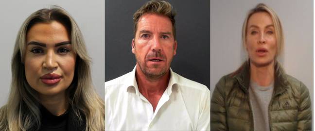 TrivDaily - Joe Calzaghe's ex-girlfriend facing jail for role in £104m drug smuggling ring 58 From left to right: Beatrice Auty, Jonathan Johnson and Jo Emma Larvin. Credit: SWNS
