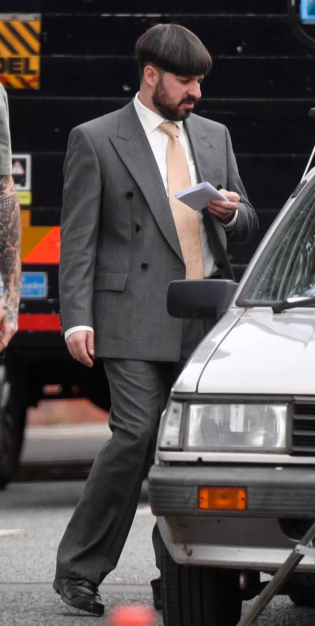 Pictures were snapped whilst the actor was on set filming material for a brand-new Channel 4 comedy. Credit: Splash News
