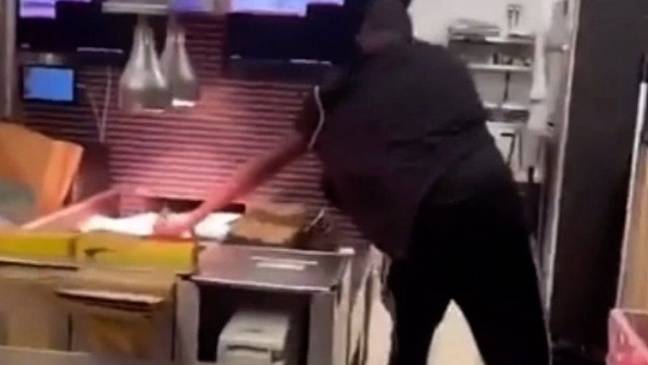 Police said a group of up to 50 youths stormed the restaurant and stole food. Credit: TikTok