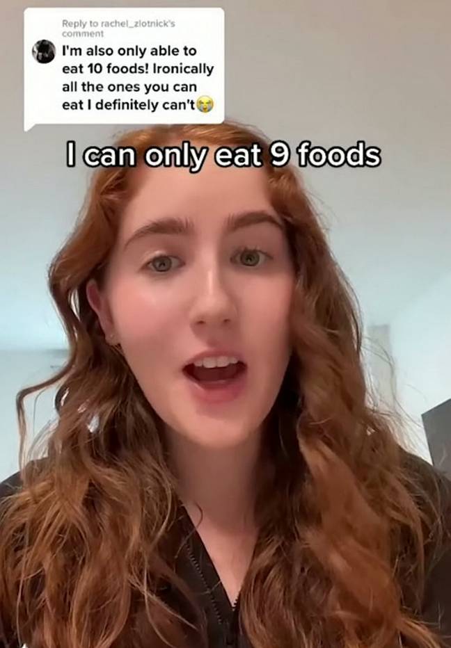 Jenna can only eat nine different foods. Credit: SWNS 