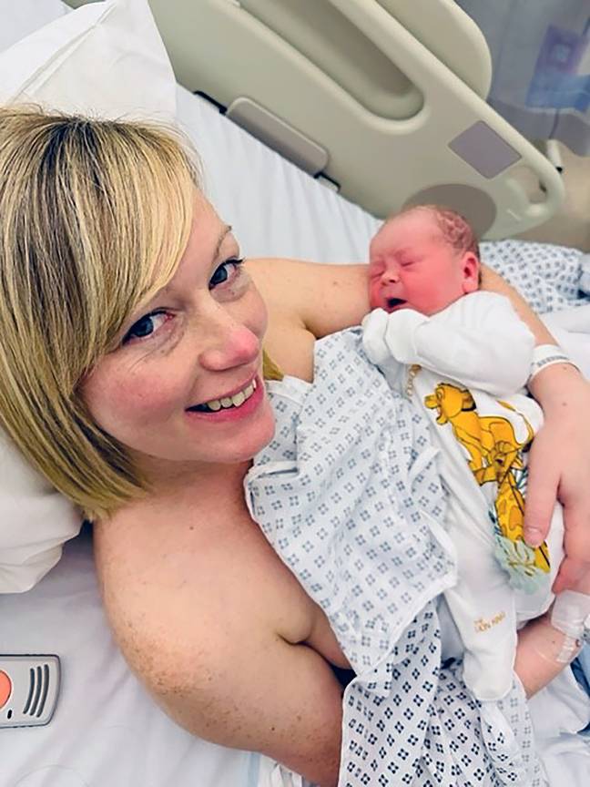 Stacey was able to have a 'miracle baby' after being diagnosed with a rare cancer. Credit: PA
