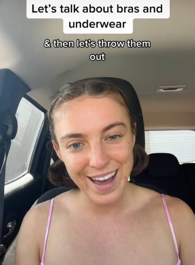 She encouraged her followers to consider ditching their underwear. Credit: TikTok/@wellnesswithalaina