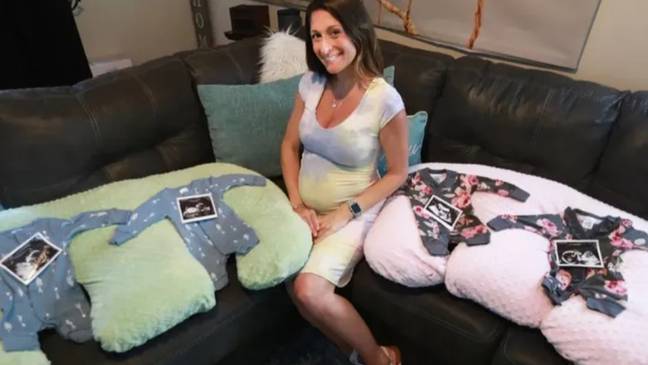 Ashley Ness, 35, is pregnant with two sets of identical twins. Credit: GoFundMe