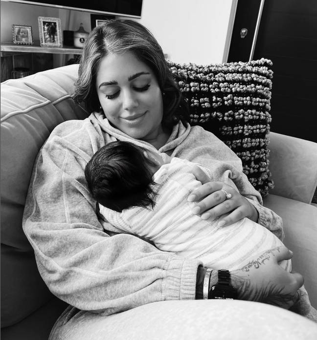 Malin welcomed a daughter named Xaya in January (Credit: Instagram/Malin Andersson)