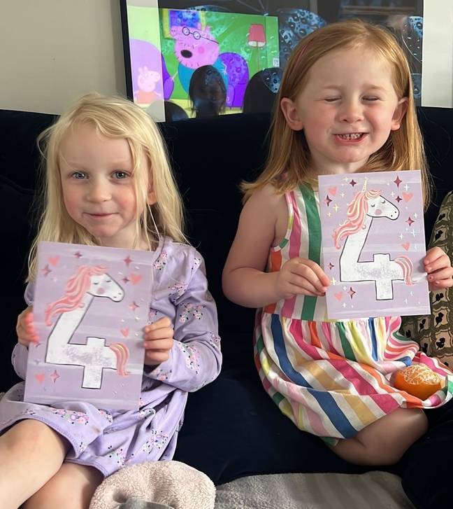 Nick has written his daughters a birthday card for every year until they turn 30. Credit: SWNS