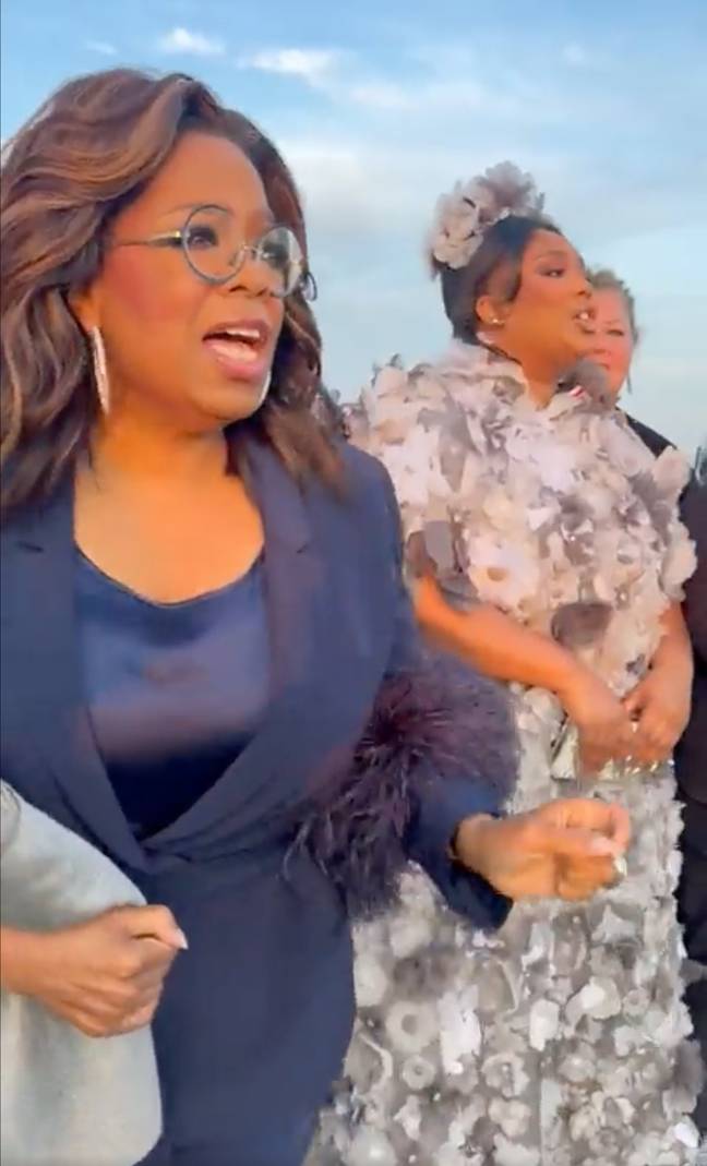 Fans are obsessed with Oprah singing the wrong words (Credit: Oprah Winfrey/Twitter)