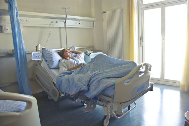 Deborah slept with her then partner in the hospital bed (stock image). Credit: Pexels 
