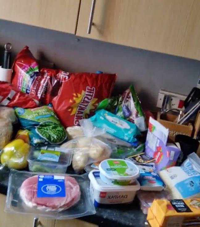 The food for a family of four for a week came to just over £40. Credit: TikTok/ @boowitchy
