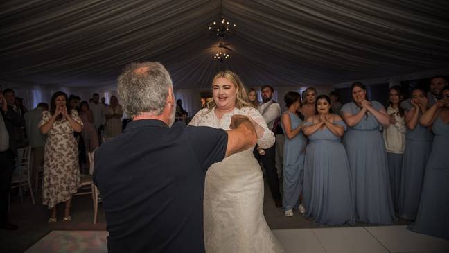 Kayley had a special first dance with her dad. Credit: SWNS
