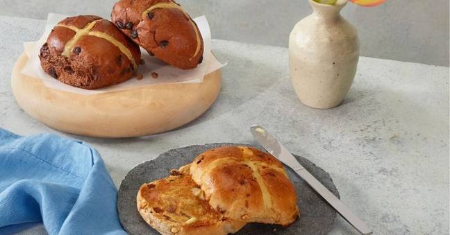 Get your hands on a mouth-watering hot cross bun. (Credit: Costa)