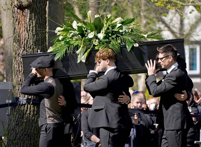 The Wanted's Max George and Jay McGuiness were pallbearers for their bandmate Tom Parker. (Credit: Alamy) 