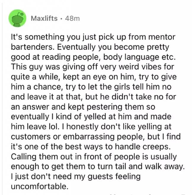&quot;I just don't need my guests feeling uncomfortable.&quot; Credit: Reddit/@maxlifts