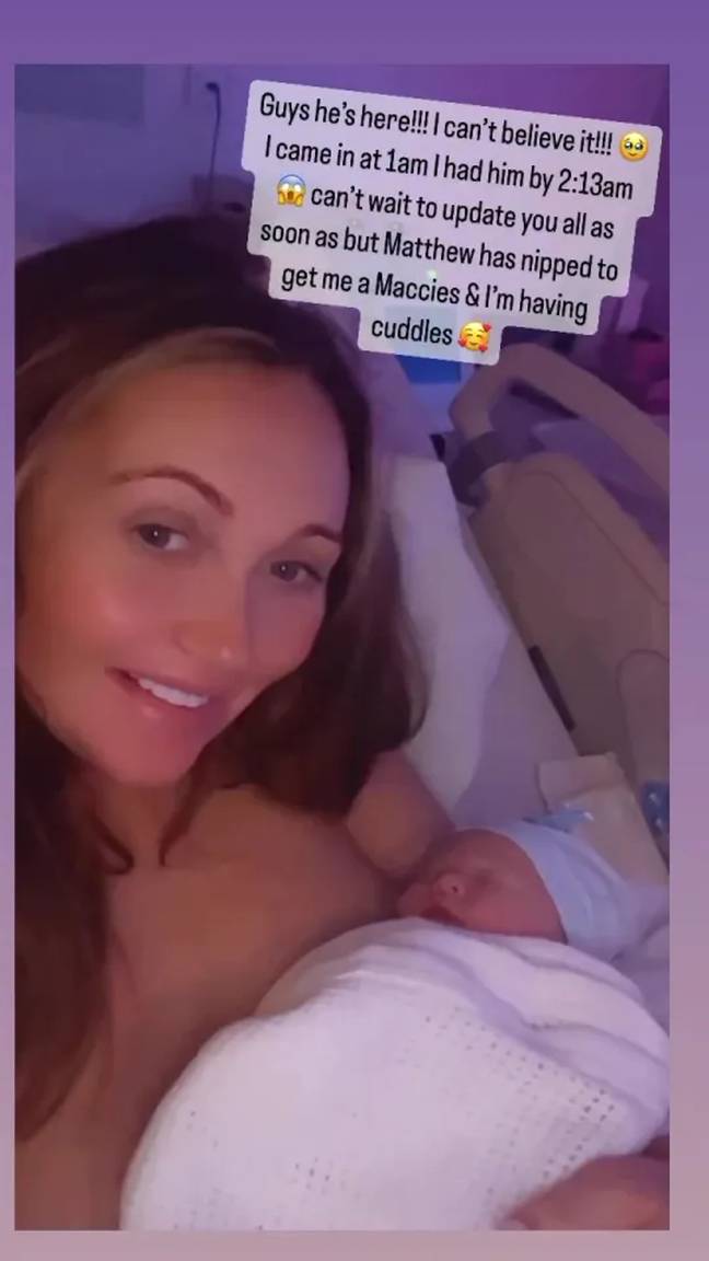 Charlotte Dawson welcomed the newest addition to her family early this morning. Credit: Instagram/@charlottedawsy