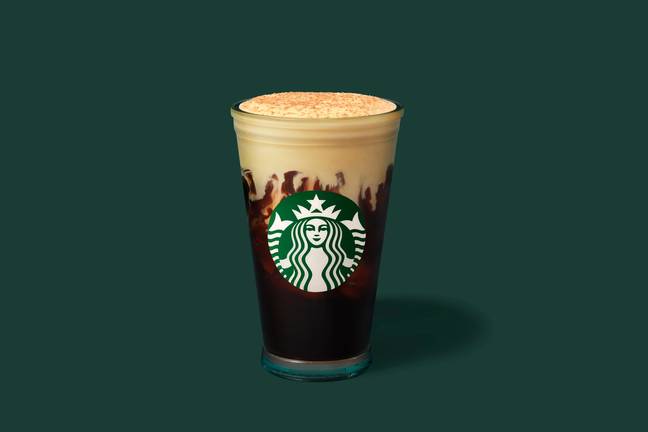 Starbucks has added another item to its menu - the pumpkin cream cold brew. Credit: Starbucks