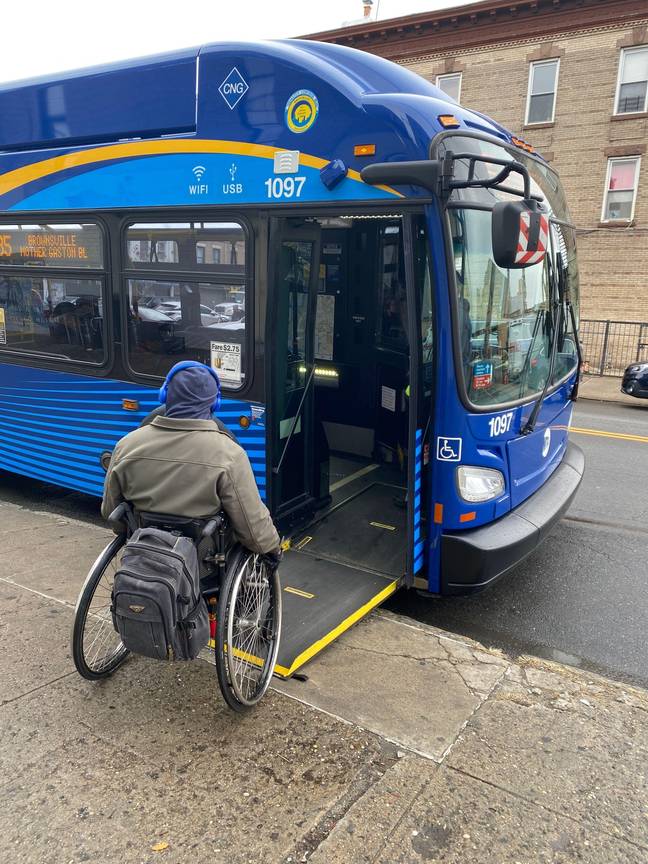 The woman asked the man in the wheelchair to move so that she could sit with her daughter (stock image). Credit: David Grossman / Alamy Stock Photo