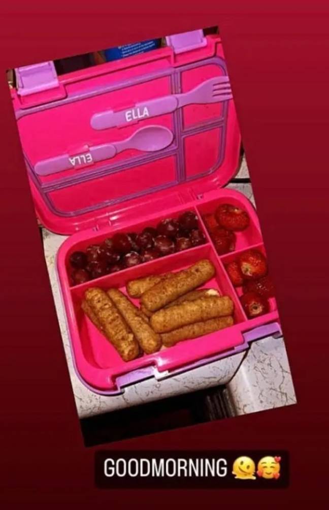 Lauryn shared a snap of Ella's lunch box. Credit: Instagram/@pumpkin