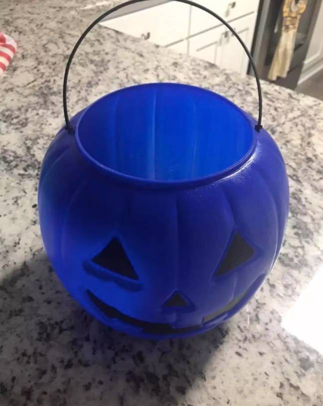 The blue bucket could be an indication the person has autism. Credit: Facebook