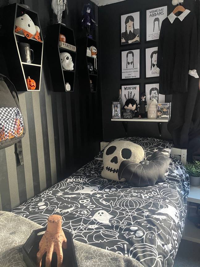 The mum-of-two even created Wednesday themed bedroom for her daughter. Credit: @the_adams_family_home