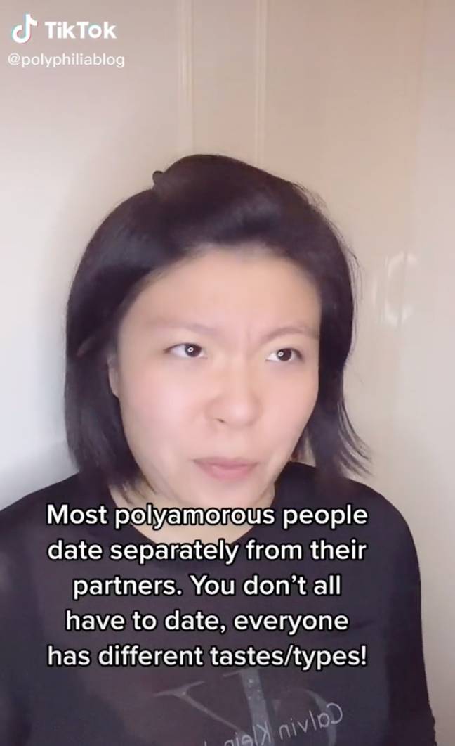 The TikTok star revealed that polyamorous people can cheat - it depends on each dynamic. Credit: TikTok/@polyphiliablog
