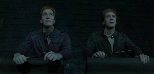Fred and George had one heart-wrenching scene (Credit: Warner Bros)