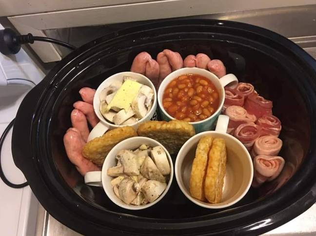 The mum has shared her top tips for making the perfect slow cooker big breakfast. Credit: Facebook/Needs a Slow Cooker Recipe