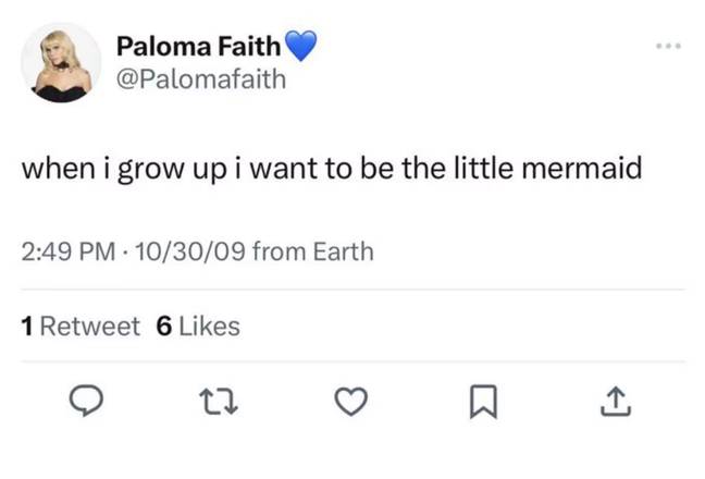 Alas, one of Faith's old tweets came back to bite her in the bum. Credit: Twitter/ @Palomafaith