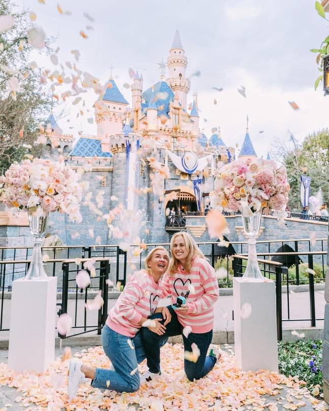 The pair got engaged at Disneyland. Credit: @rebelwilson/Instagram