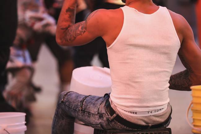 Sagging was popularised by African American men and hip hop artists (Credit: Shutterstock)