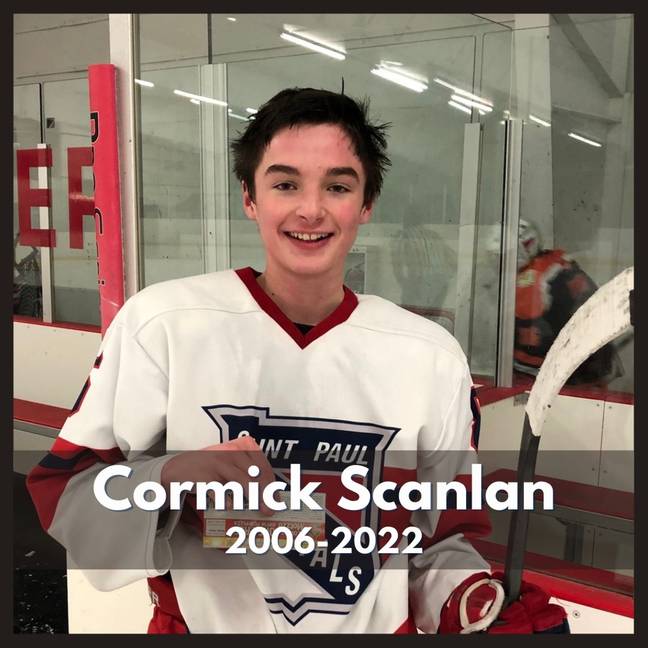 St Paul Capitals Hockey Assocation paid tribute to Cormick on Facebook. Credit: St Paul Capitals Hockey Association/ Facebook