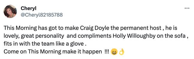 Audiences are pleading with producers to announce Craig Doyle as the 'permanent' co-host. Credit: Twitter/@Cheryl82185788