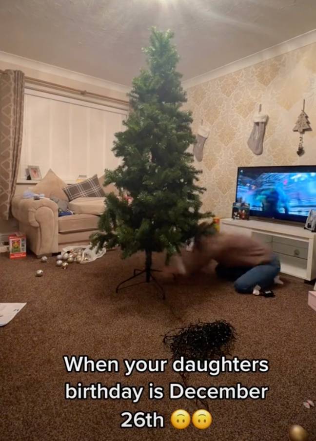 Georgia explained she takes down the tree on Christmas Day to prepare for her daughter's birthday on the 26 December. Credit: @bruh.georgia/ TikTok