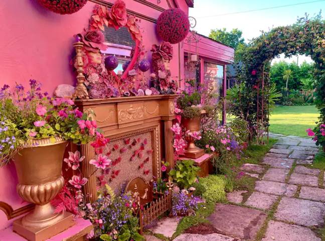 The property features a gorgeous courtyard. Credit: Airbnb