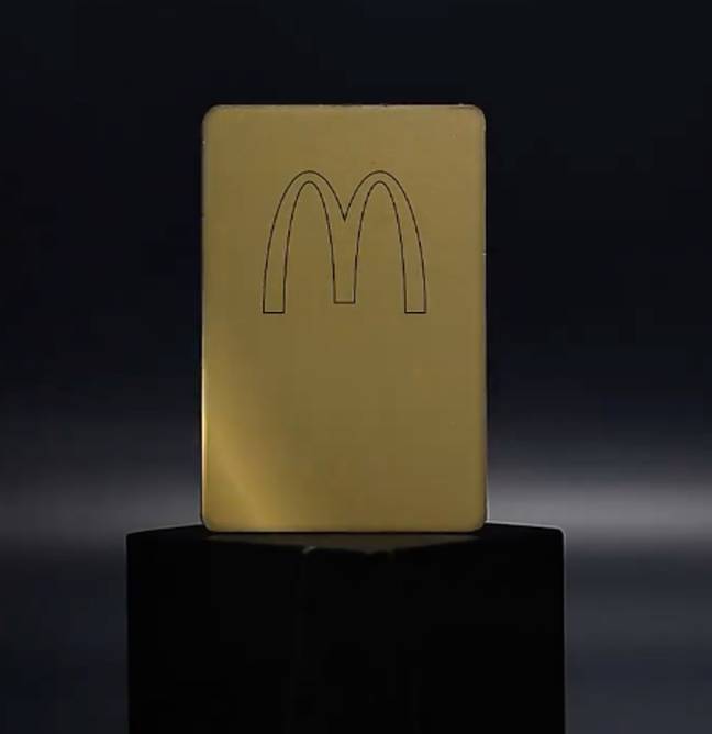 VIP McDonald's Gold Cards are up for grabs (Credit: McDonald's/Instagram)