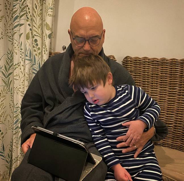 Gregg and his son Sid. Credit: Instagram/@greggawallace