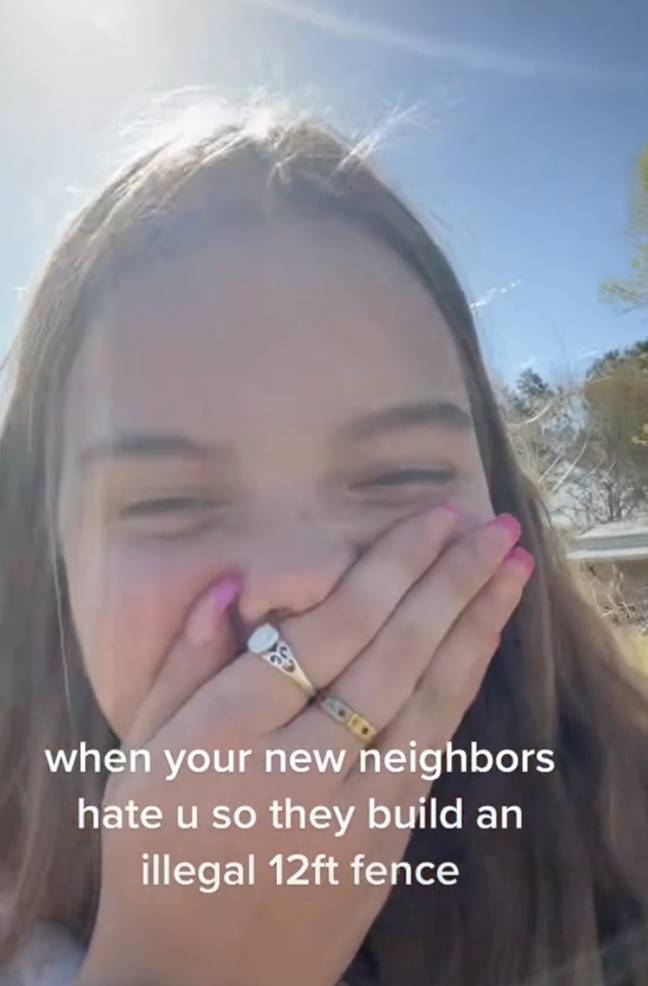 She says it's because her neighbours 'hate' her. Credit: TikTok/@actuallynotemily